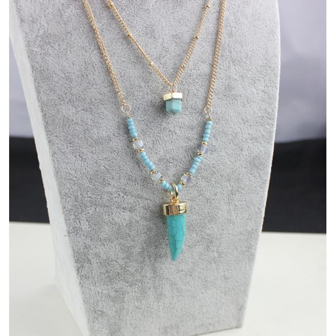 Dual Turquoise NecklaceJewelryLuna Daze