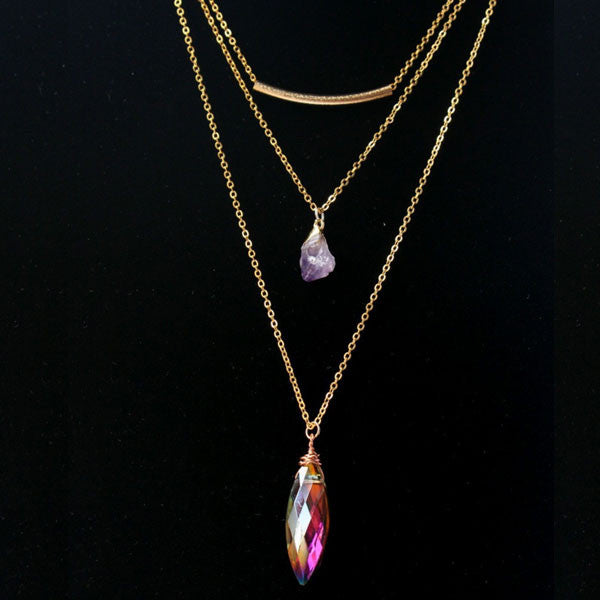 Layered Amethyst NecklaceJewelryLuna Daze