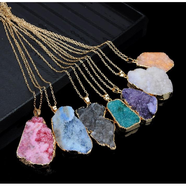 Druzy Gemstone NecklaceJewelryLuna Daze