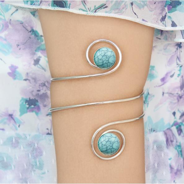 Turquoise Swirl Arm CuffJewelryLuna Daze