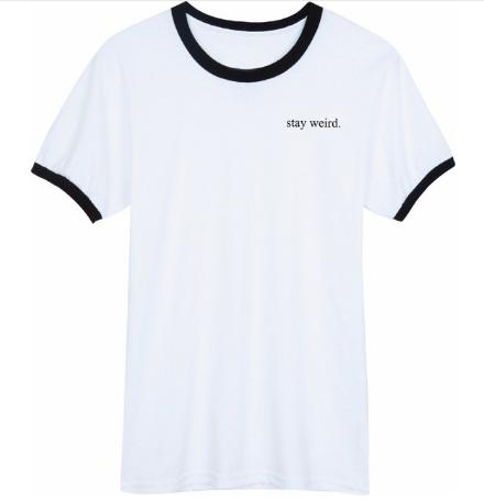 Stay Weird Ringer TeeTopsLuna Daze