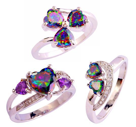 Mystic Topaz Silver Heart RingJewelryLuna Daze
