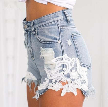 Denim Lace ShortsShortsLuna Daze