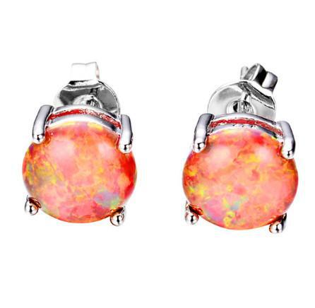 Australian Fire Opal Earrings, Luna Daze