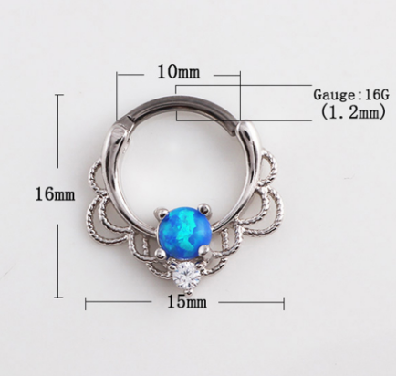 Fire Opal Nose Hoop, Luna Daze