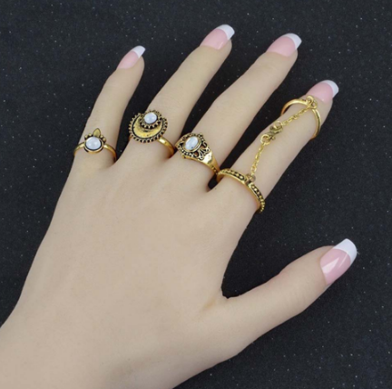 Luna Opalite Ring Set - Luna Daze