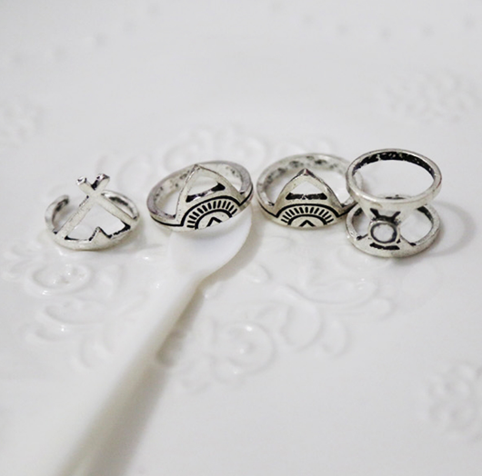 Evil Eye Midi Ring Set, Luna Daze