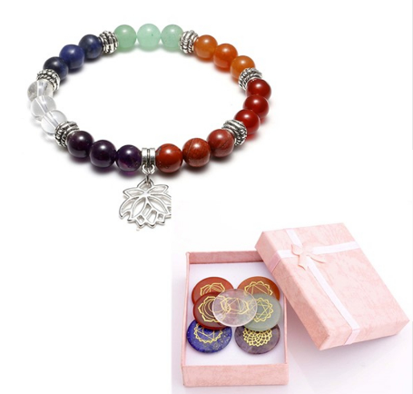 Engraved Chakra Bracelet & Stone Kit, Luna Daze