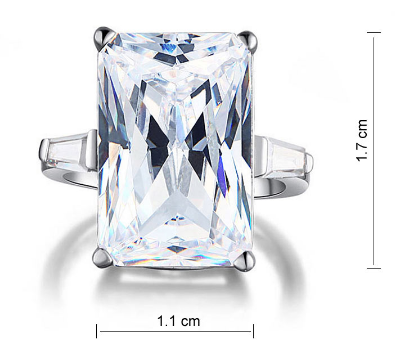 Glam 8.5 Carat Sterling Silver RingJewelryLuna Daze