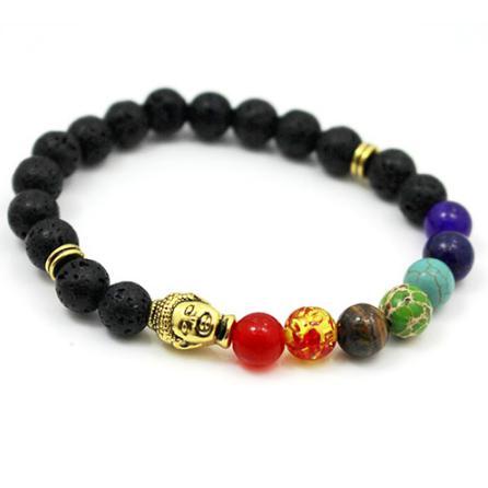 Chakra Lava Rock BraceletJewelryLuna Daze