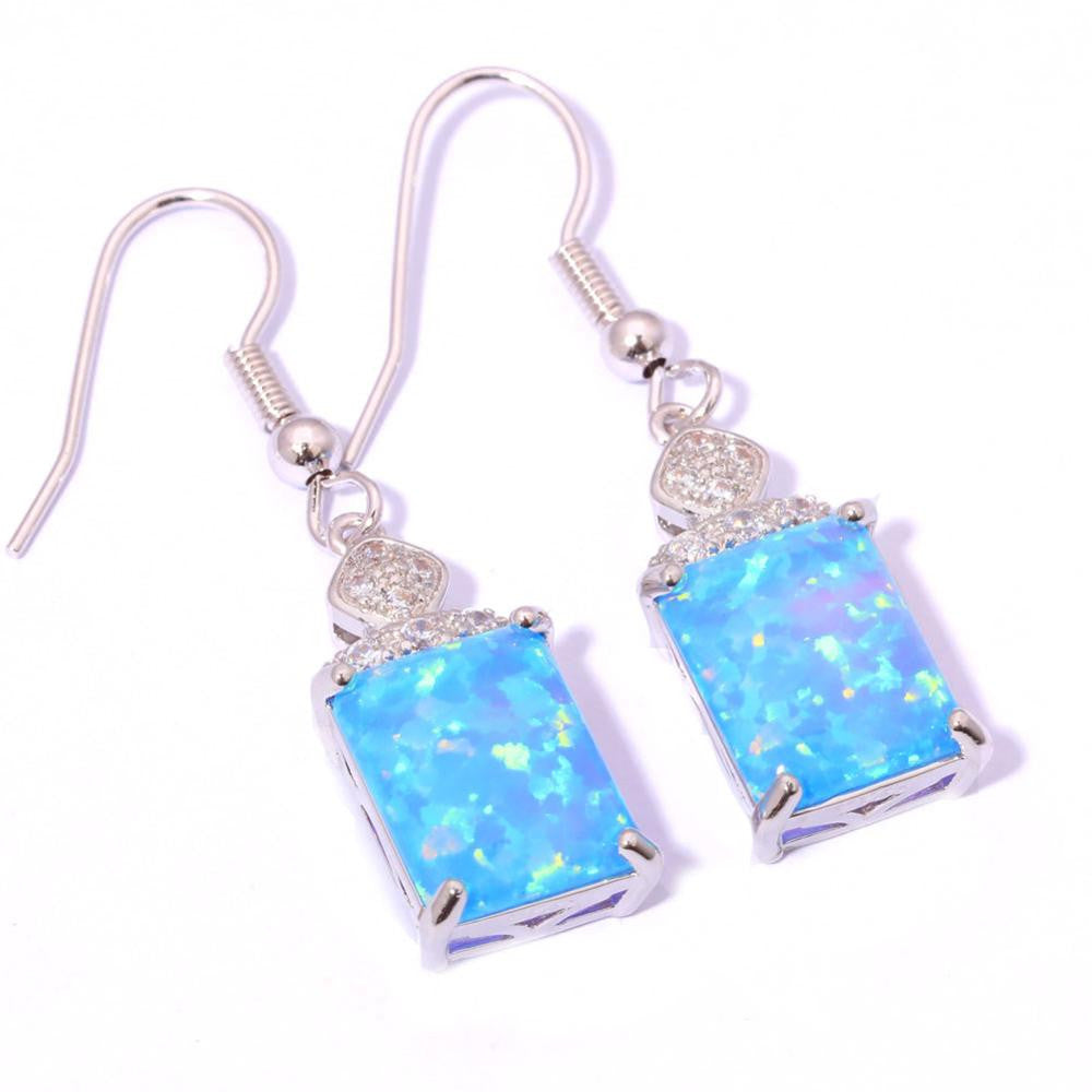 Blue Fire Opal Earrings, Luna Daze