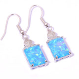 Blue Fire Opal Earrings, Luna Daze