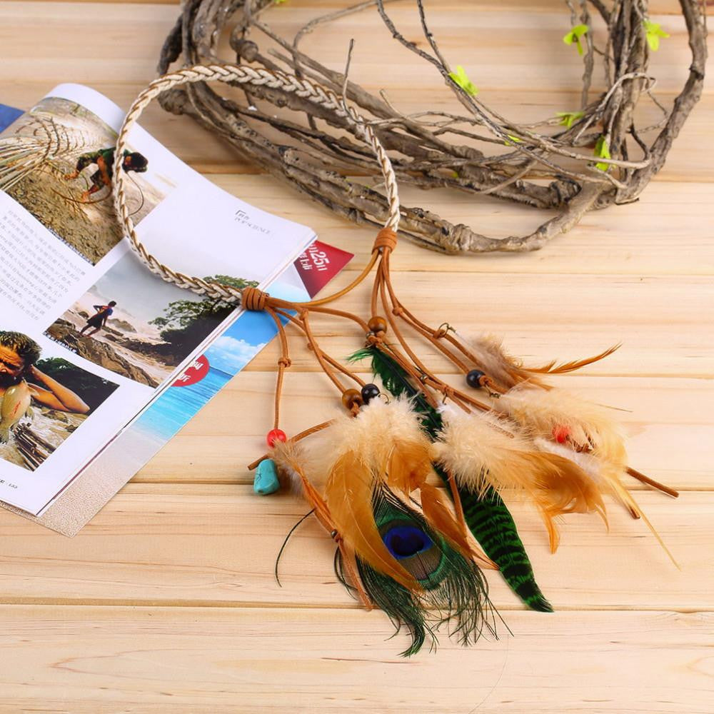 Boho Feather Headband, Luna Daze