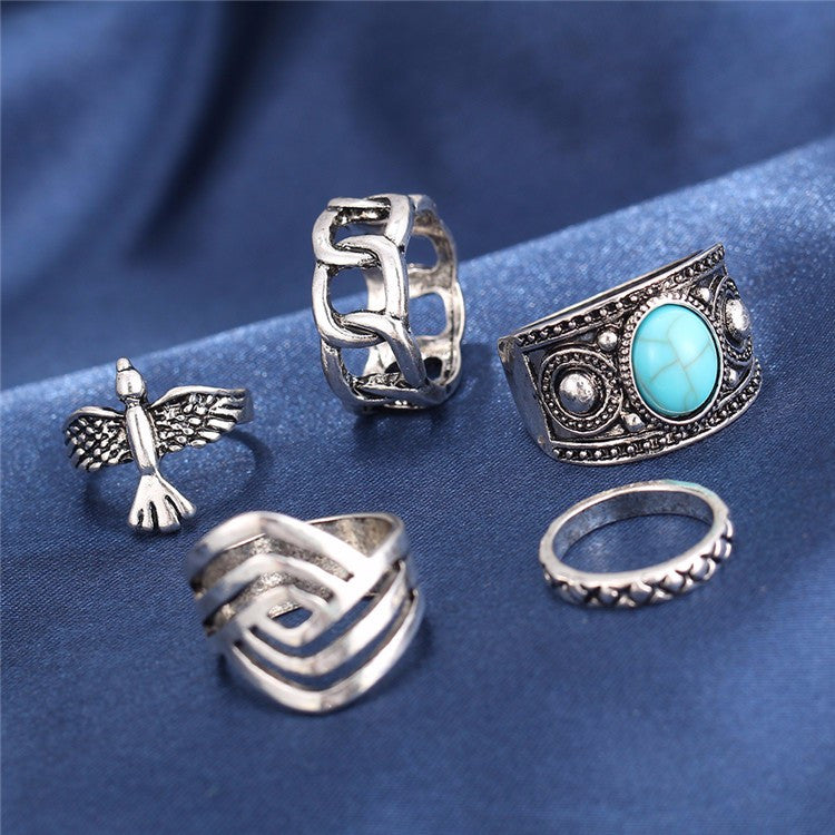 Free As A Bird Ring Set, Luna Daze