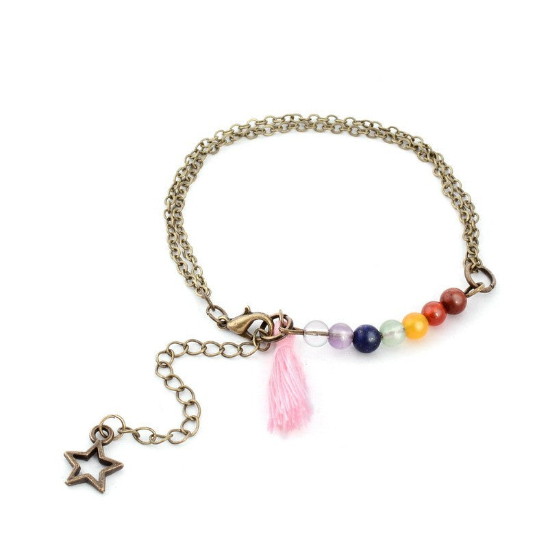 7 Chakras Stone Bracelet, Luna Daze