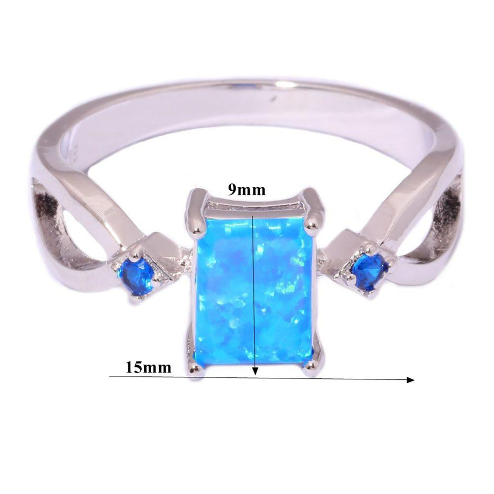 Blue Fire Opal Ring, Luna Daze