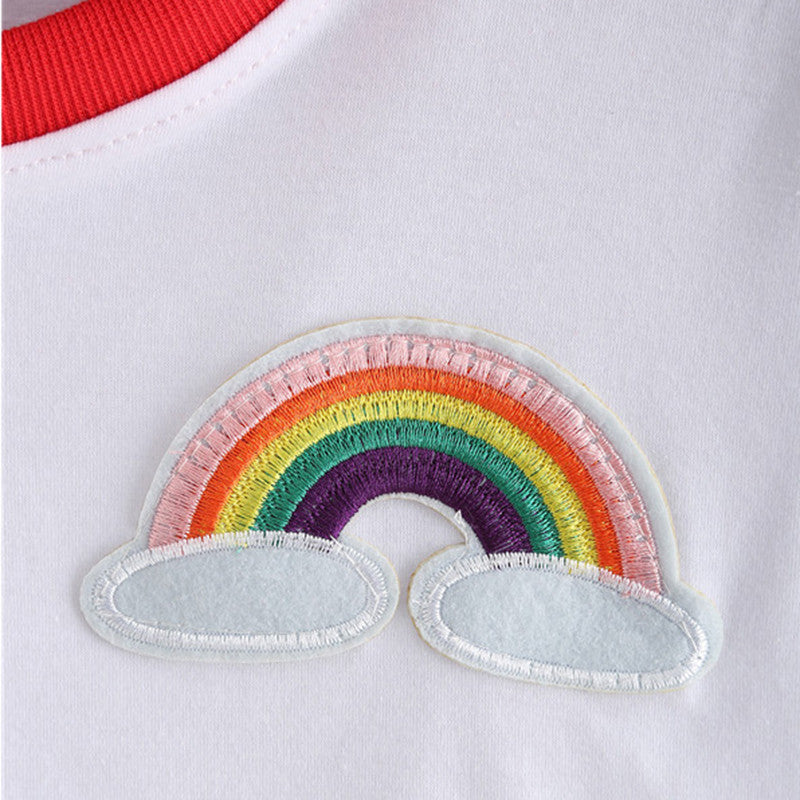 Rainbow Patch Crop TeeTopsLuna Daze