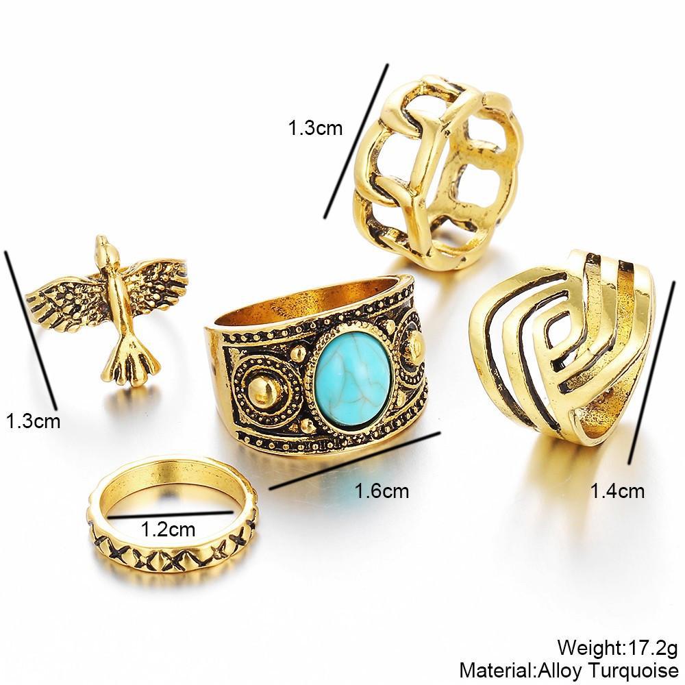 Free As A Bird Ring Set, Luna Daze