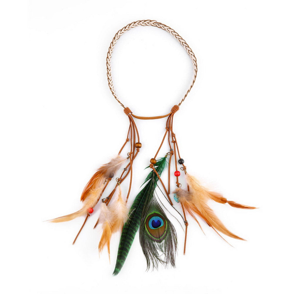 Boho Feather Headband, Luna Daze