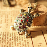 Bejeweled Turtle Necklace, Luna Daze