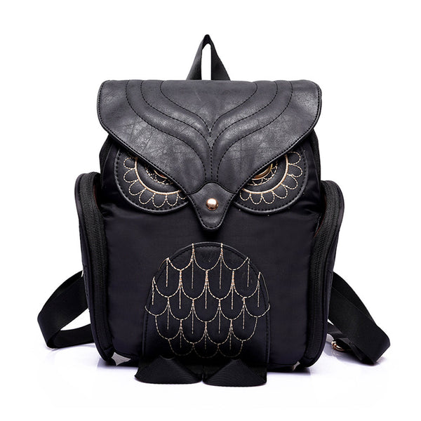 Leather Owl Backpack