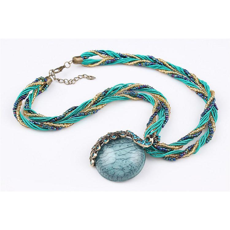 Peacock Gemstone NecklaceJewelryLuna Daze