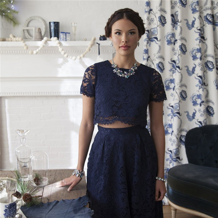 Amethyst Sapphire Necklace, Luna Daze