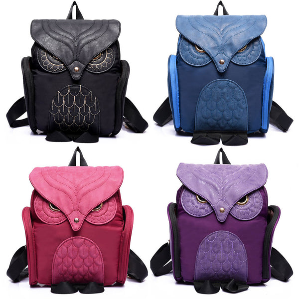 Leather owl backpack sale