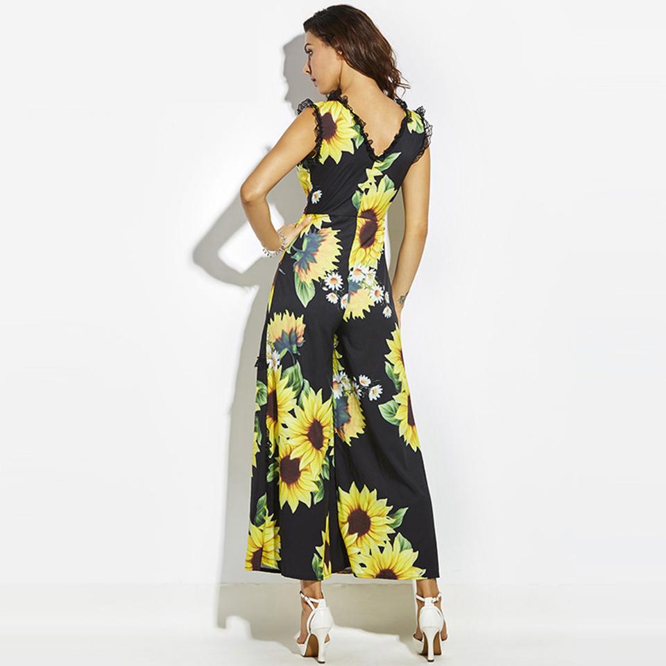 Sunflower Flow JumpsuitLuna Daze