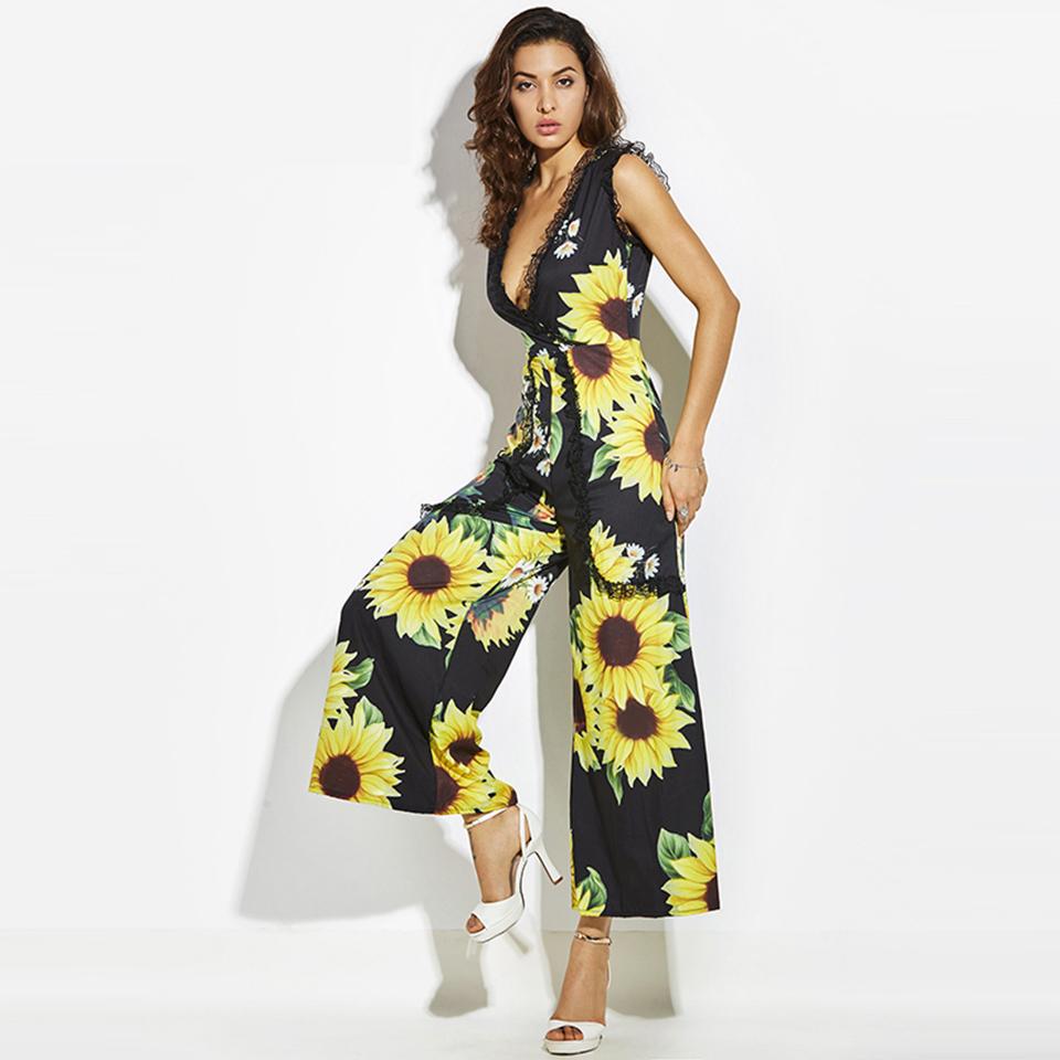 Sunflower Flow JumpsuitLuna Daze