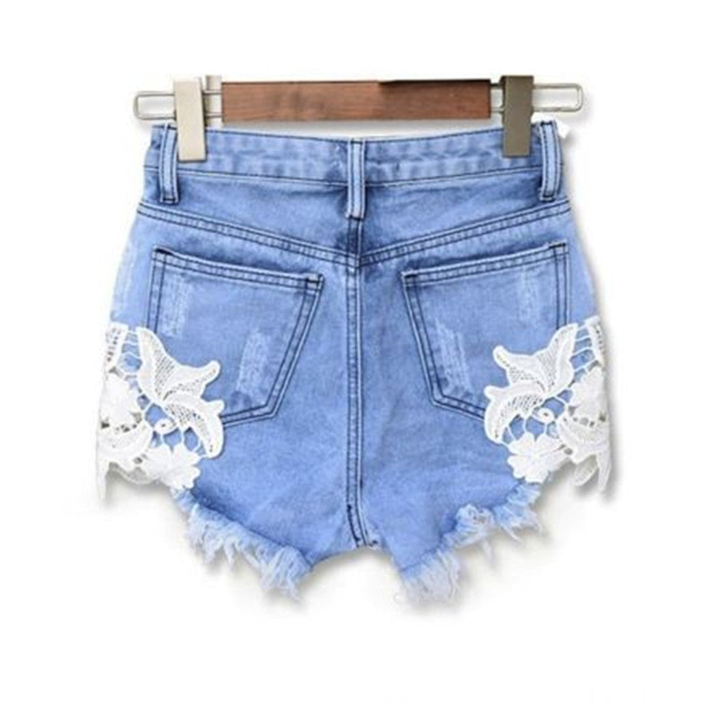 Denim Lace ShortsShortsLuna Daze