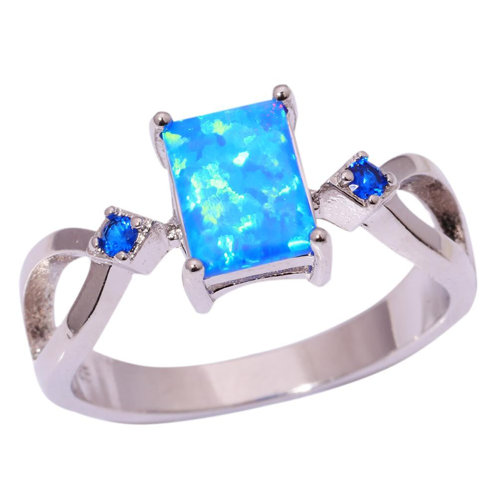 Blue Fire Opal Ring, Luna Daze