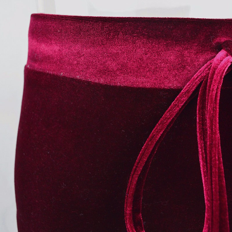 Retro High-Waist Velvet ShortsShortsLuna Daze