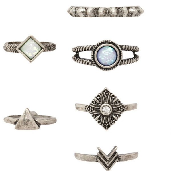 Antique Arrow & Stone Ring Set, Luna Daze