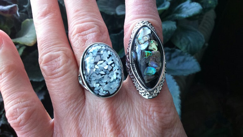 Abalone Shell Ring, Luna Daze