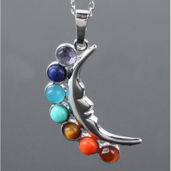 Chakra Crescent PendantJewelryLuna Daze