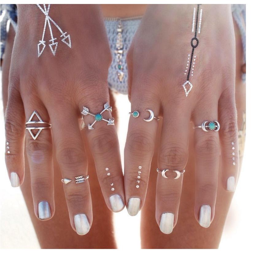 Set of Vintage Boho Midi Finger RingsJewelryLuna Daze