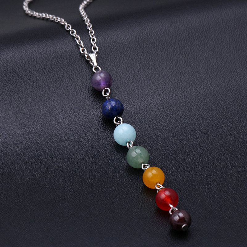 7 Chakra Gemstone Necklace, Luna Daze