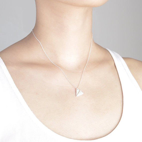 Paper Airplane NecklaceJewelryLuna Daze