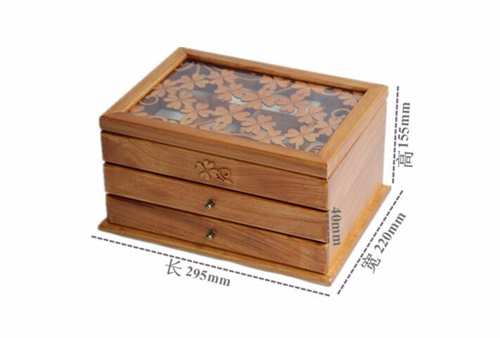 Retro Wood Multi-layer Jewelry BoxLuna Daze
