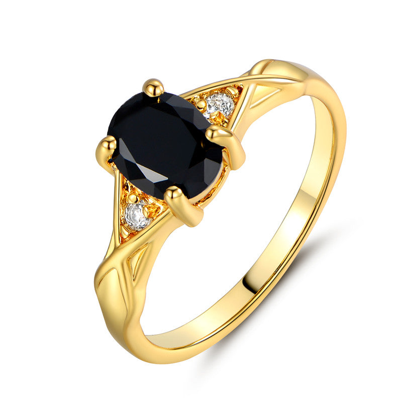 Black Onyx Cross Ring, Luna Daze