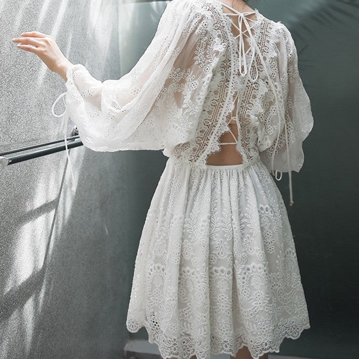 Embroidery Lace Romper, Luna Daze