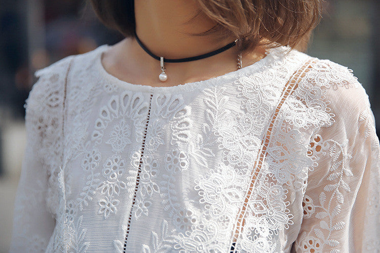 Embroidery Lace Romper, Luna Daze