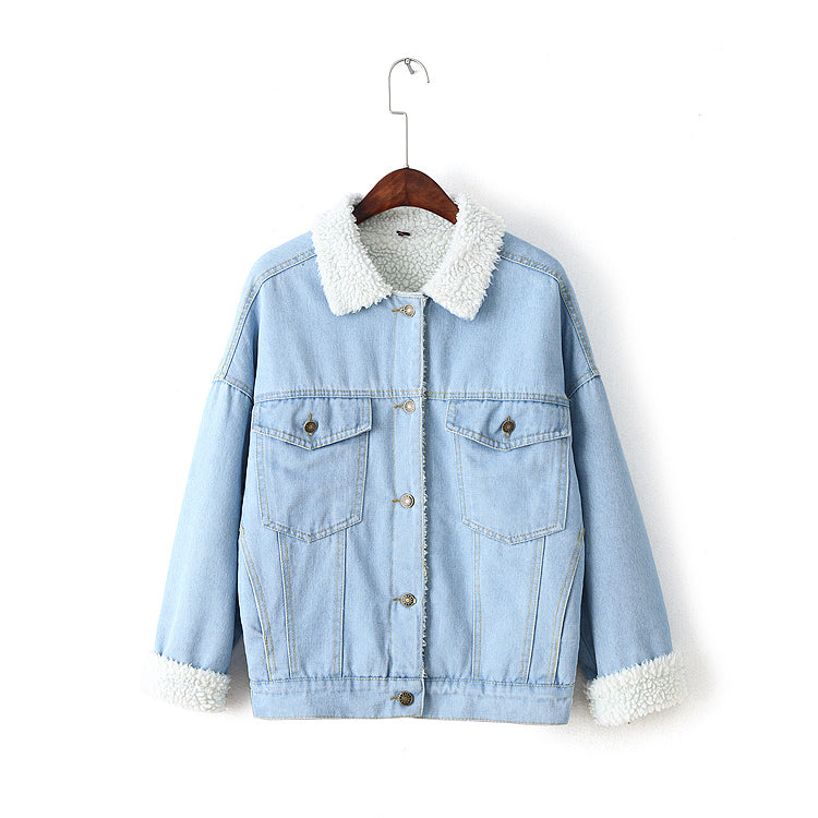 Faux Fur Bomber Jean Jacket, Luna Daze