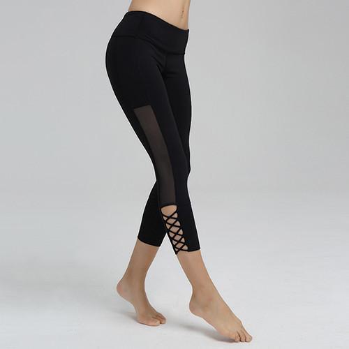 Mesh & Tied Cropped LeggingsLuna Daze
