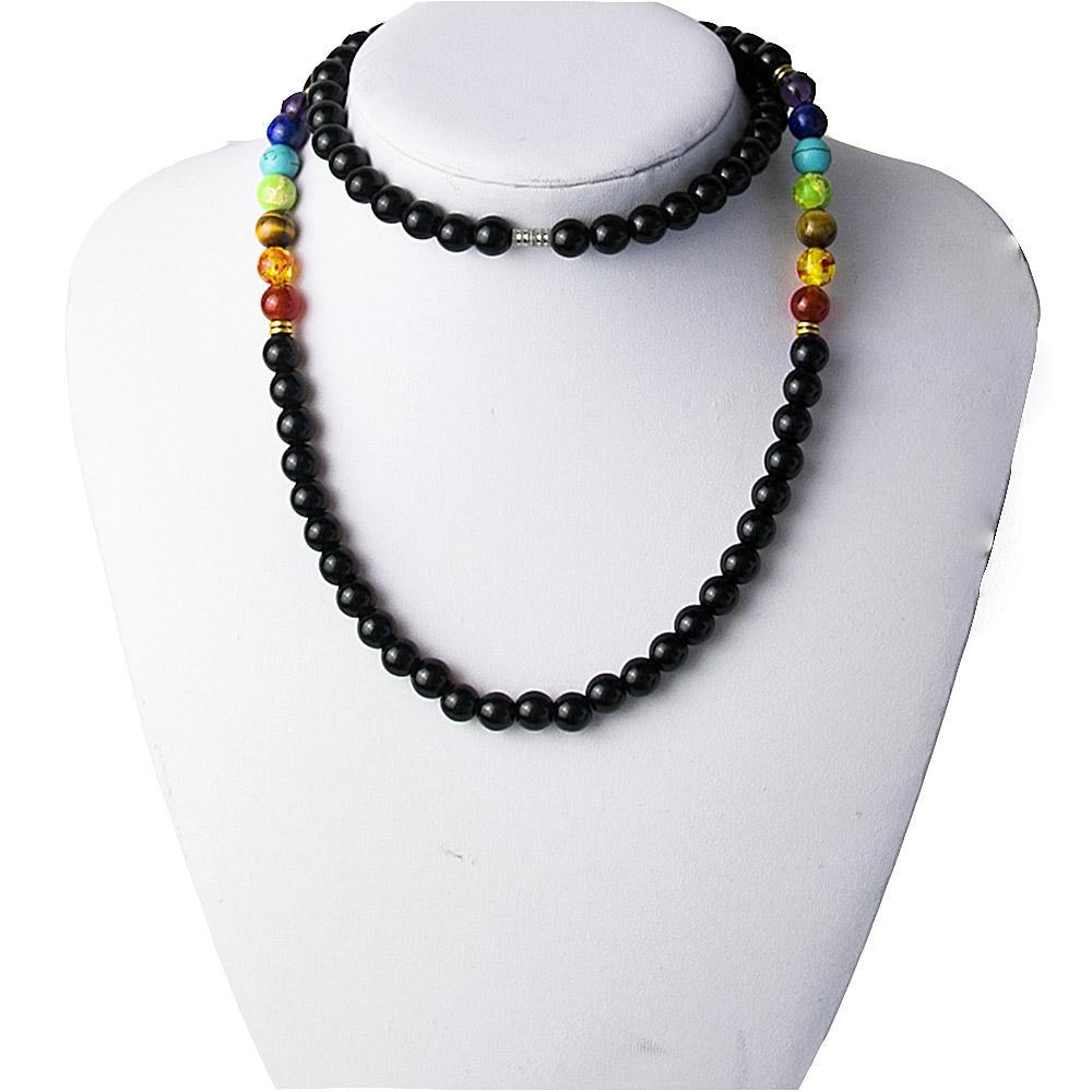 Chakra Accent Mala Bead NecklaceJewelryLuna Daze