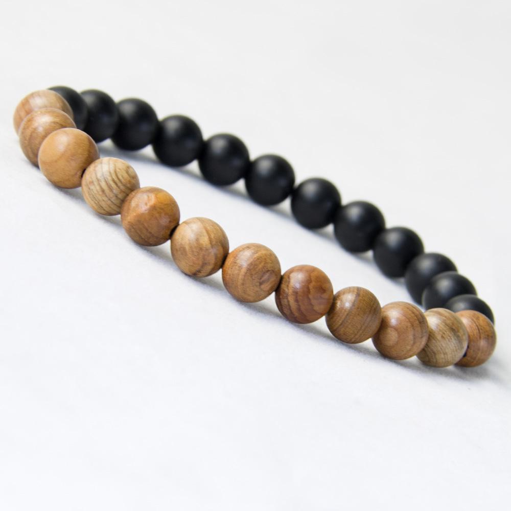 Wood & Onyx BraceletJewelryLuna Daze