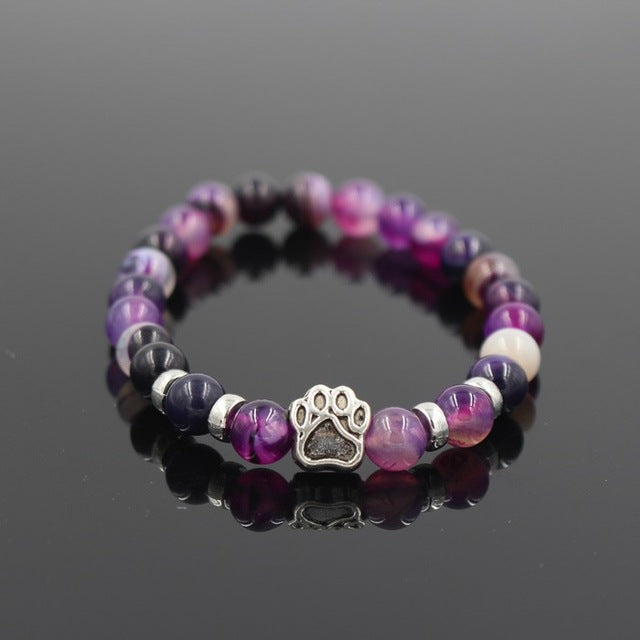 Paw Print Natural Stone BraceletJewelryLuna Daze