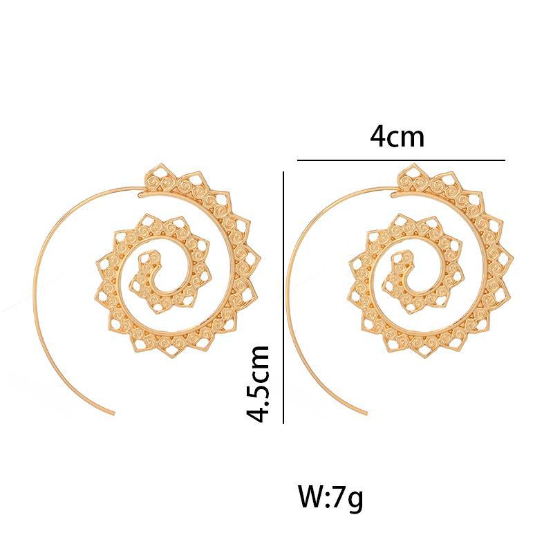 Mandala Swirl Hoop EarringsJewelryLuna Daze