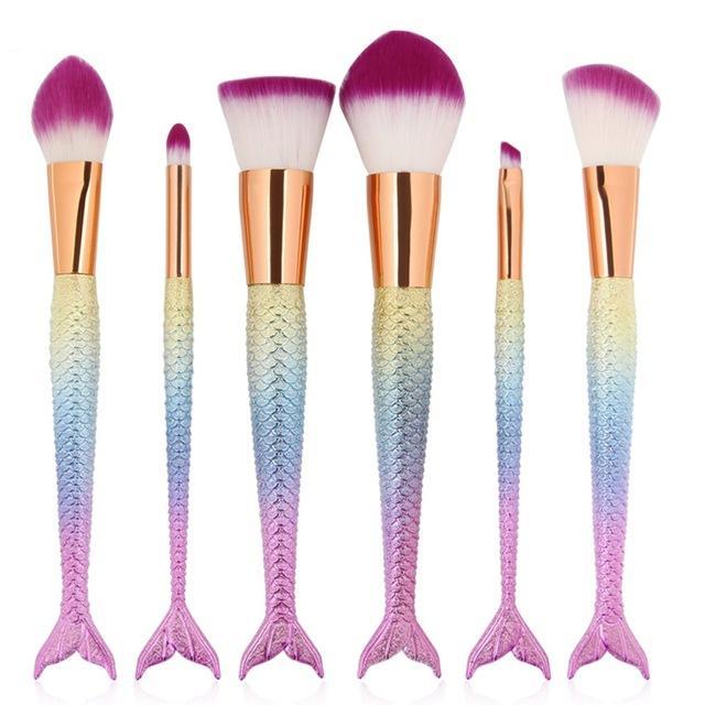 Metallic Mermaid Pro Makeup Brush SetLuna Daze